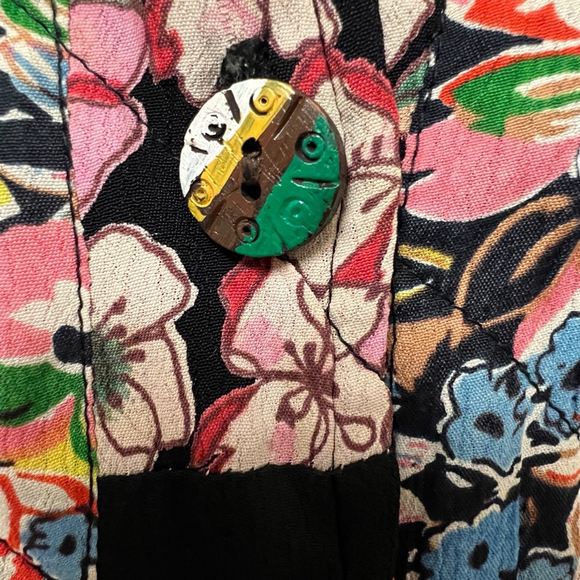 Mohito Women’s Vintage Inspired Patchwork Floral Blazer Jacket Black Boho Small - Picture 6 of 16